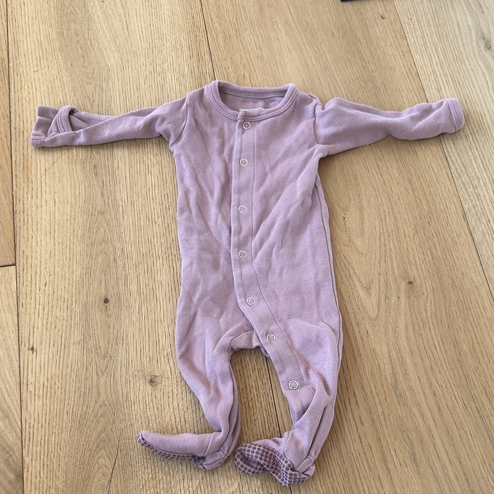 L'ovedbaby Mauve Kids One Piece Footie 0/3m purple